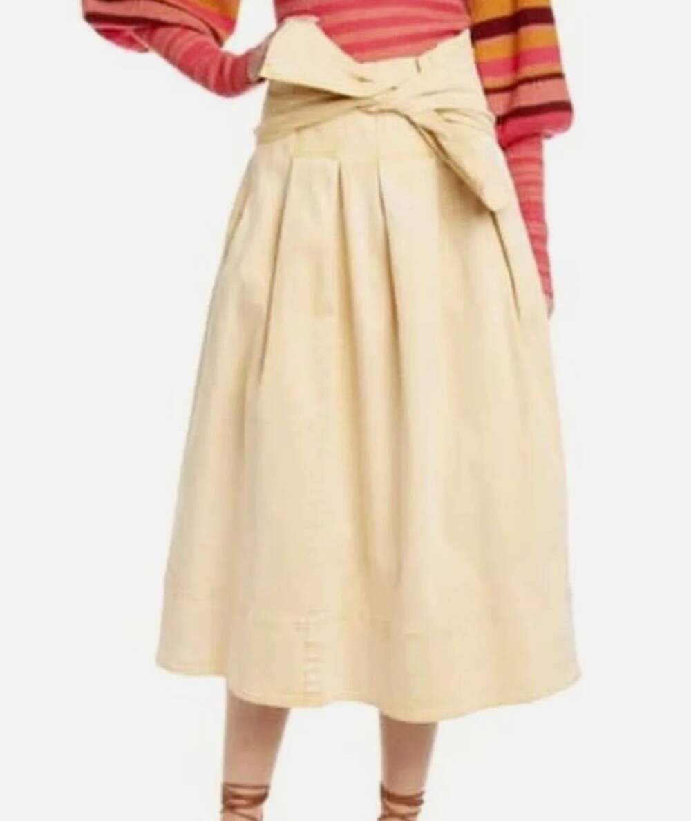 Ulla Johnson Virgil Midi Skirt Khaki LG